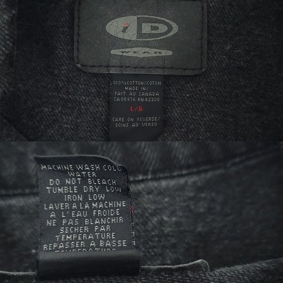 Vintage ID Wear Passion Parties Black Denim Jacket Adult L Embroidered Patch - Picture 12 of 12